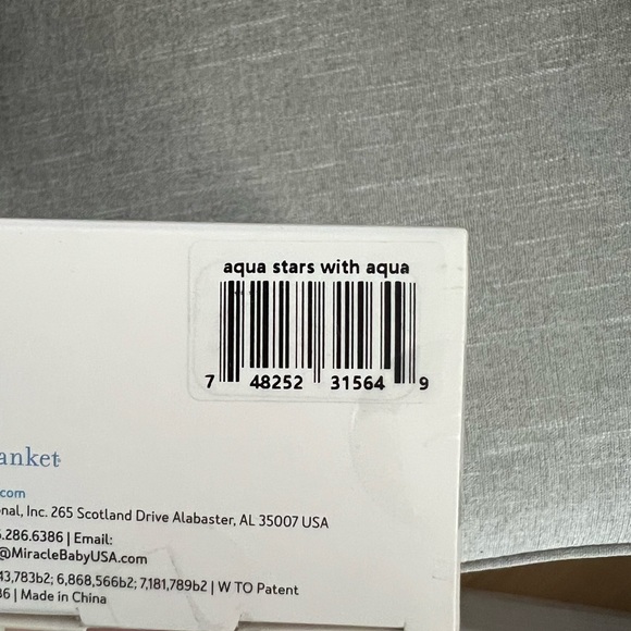 Miracle blanket swaddle NWT.  Newborn - 14 weeks. Aqua stars pattern. - Picture 3 of 5